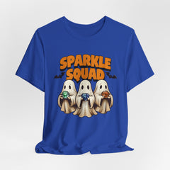 Sparkle Squad Ghost Tee | Unisex Jersey Short Sleeve T-Shirt | Cute Halloween Shirt, Party Outfit, Gift Idea, Casual Wear