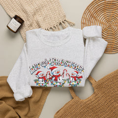 Lit & Frostbit Design | Festive Christmas Martinis, Winter Parties, Snowman Apparel, Christmas Party Sweatshirt