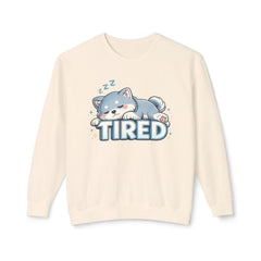 Tired Sleeping Puppy Sweatshirt — Cute Kawaii Nap Dog Crewneck