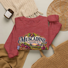 Muscadine Vineyard Crewneck Sweatshirt — Vintage Grape Winery Graphic - Southern Heritage