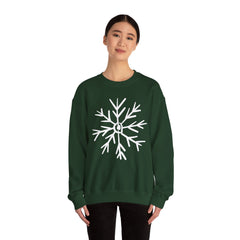 Cozy Snowflake Crewneck Sweatshirt for All Seasons |Hand drawn, Lounging, Holidays, Snow