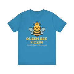 Queen Bee Fizzin' Unisex T-Shirt - Cute Bee Graphic Tee for Bee Lovers