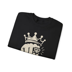 Bling King Sweatshirt, Cozy Crewneck, Gift for Him, Streetwear Style, Bomb Party,  Casual Fashion