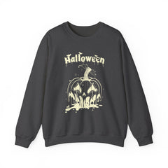 Halloween Pumpkin Sweatshirt, Cozy Fall Apparel, Unisex Crewneck, Perfect for Halloween, Fall Fashion, Pumpkin Spice Lover Gift