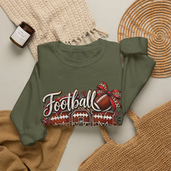 Football Mom Crewneck Sweatshirt — Leopard & Bow Team Spirit