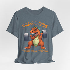 Jurassic Gains- Fitness T-shirt for Gym Workouts