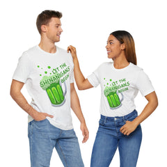 Funny St. Patrick's Day Unisex Tee - “Let the Shenanigans Begin"