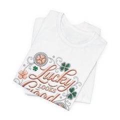 Lucky Looks Good On Me T‑Shirt — St. Patrick’s Day Clover Graphic Tee