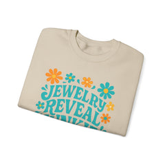 Jewelry Reveal Junkie Sweatshirt by Gildan, Cozy Unisex Crewneck, Gift for Jewelry Lovers