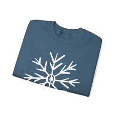 Cozy Snowflake Crewneck Sweatshirt for All Seasons |Hand drawn, Lounging, Holidays, Snow