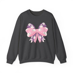 Ghost Bow Heavy Blend Sweatshirt - Halloween Ghost Bow Design