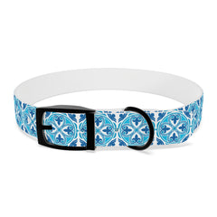 Dog Collar- Blue Mexican Talavera Tile Print