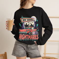 Nightmares Retro Movie Crewneck Sweatshirt- Halloween Vibes