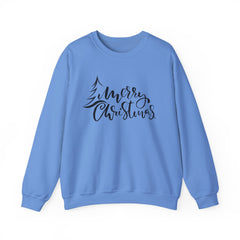 "Merry Christmas" Crewneck, Unisex Sweater, Winter Fashion, Festive Apparel, Holiday Gift, Christmas tree