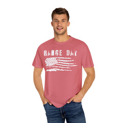 Range Day - FADED PRINT - T-shirt - Military Branches, Right to Bear Arms, American Flag