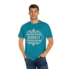 WHISKEY - Victorian label - T-shirt - Military Branches, Right to Bear Arms, American Flag