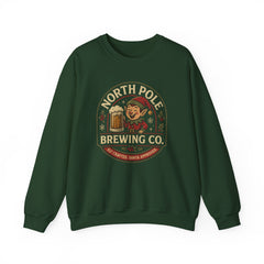 North Pole Brewing Co. Holiday Sweatshirt, Christmas Gift, Unisex Cozy Crewneck, Winter Apparel, Elf Festive Casual Wear