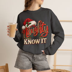 Naughty and Know It Christmas Crewneck Sweatshirt