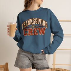 Thanksgiving Crew Sweatshirt - Vintage Turkey Family Holiday Pullover - Fall Apparel