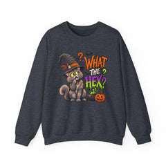 Halloween Cat 'What the Hex?' Crewneck Sweatshirt
