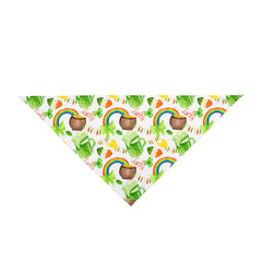 St. Patrick's Day Pet Bandana - Beer and Rainbows