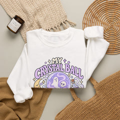 Doomed Crystal Ball Crewneck Sweatshirt — Cute Pastel Gothic Fortune-Telling Graphic