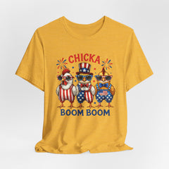 Chicka Boom Boom Patriotic Chickens Tee - 4th of July USA Shirt