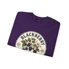 Blackberry Picking Club Crewneck Sweatshirt — Vintage Fruit Patch Design