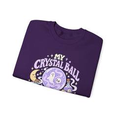 Doomed Crystal Ball Crewneck Sweatshirt — Cute Pastel Gothic Fortune-Telling Graphic