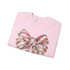 Pink & Gold  Bow  Sweatshirt - Valentine