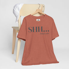 Shhh... I Don't Care Unisex Jersey Tee - Casual Statement T-Shirt for Relaxed Vibes