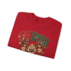 Oh Deer Christmas Sweatshirt — Cute Reindeer Holiday Crewneck