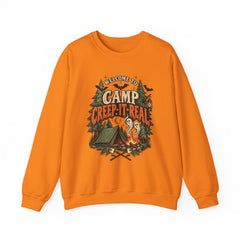 Camp Creep-It-Real Sweatshirt — Retro Spooky Camping Crewneck - Halloween Vibes