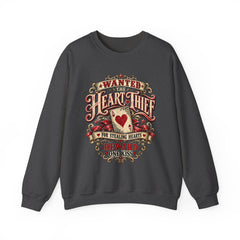 "Wanted: The Heart Thief" Vintage Valentine Graphic