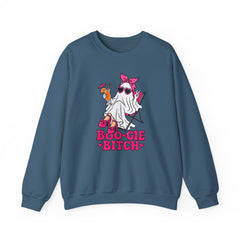 Boo-gie Bitch Ghost Crewneck Sweatshirt — Cute Retro Halloween Graphic