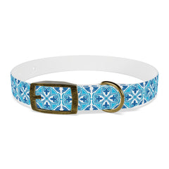 Dog Collar- Blue Mexican Talavera Tile Print