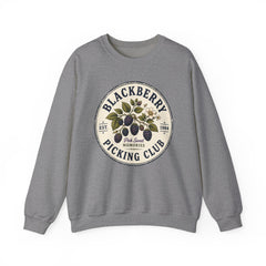 Blackberry Picking Club Crewneck Sweatshirt — Vintage Fruit Patch Design