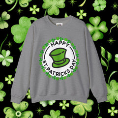 Happy St. Patrick's Day Unisex Crewneck- Leprechaun Hat