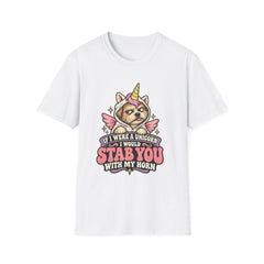 "If I Were a Unicorn I Would Stab You With My Horn" Funny Graphic Tee