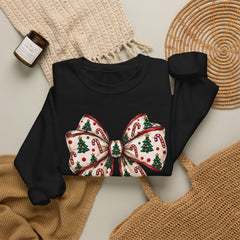 Christmas Bow Crewneck Sweatshirt — Festive Holiday Bow Sweatshirt