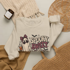 "Spooky Sweet Slightly Unhinged" Halloween Ghost Sweatshirt