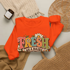 Fresh as a Daisy Crewneck Sweatshirt – Retro Spring Floral Graphic