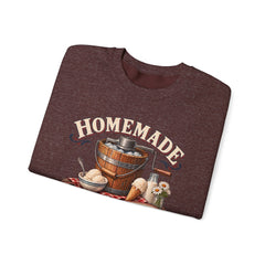 Crewneck Sweatshirt — "Homemade Ice Cream Social" Vintage Ice Cream Maker Design