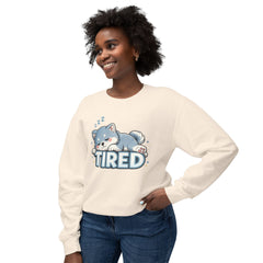 Tired Sleeping Puppy Sweatshirt — Cute Kawaii Nap Dog Crewneck