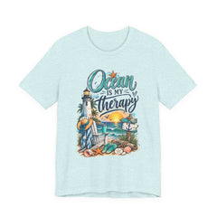 Ocean Is My Therapy T-Shirt — Beach Lighthouse Sunset Tee