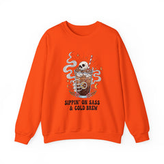 Sassy Coffee Sweatshirt - Cozy Unisex Crewneck, Halloween Fashion, Gift for Coffee Lovers, Fall Apparel, Cute Casual Style