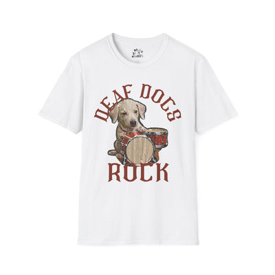 FB Rockstar Dog Unisex T-Shirt - Deaf Dogs Definitely Rock Design