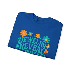 Jewelry Reveal Junkie Sweatshirt by Gildan, Cozy Unisex Crewneck, Gift for Jewelry Lovers