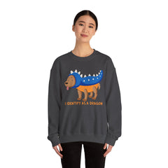 Sarcastic Crewneck Sweatshirt - I Identify As A Dragon