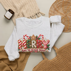 Christmas Cookie 'Make The Season Bright' Crewneck Sweatshirt